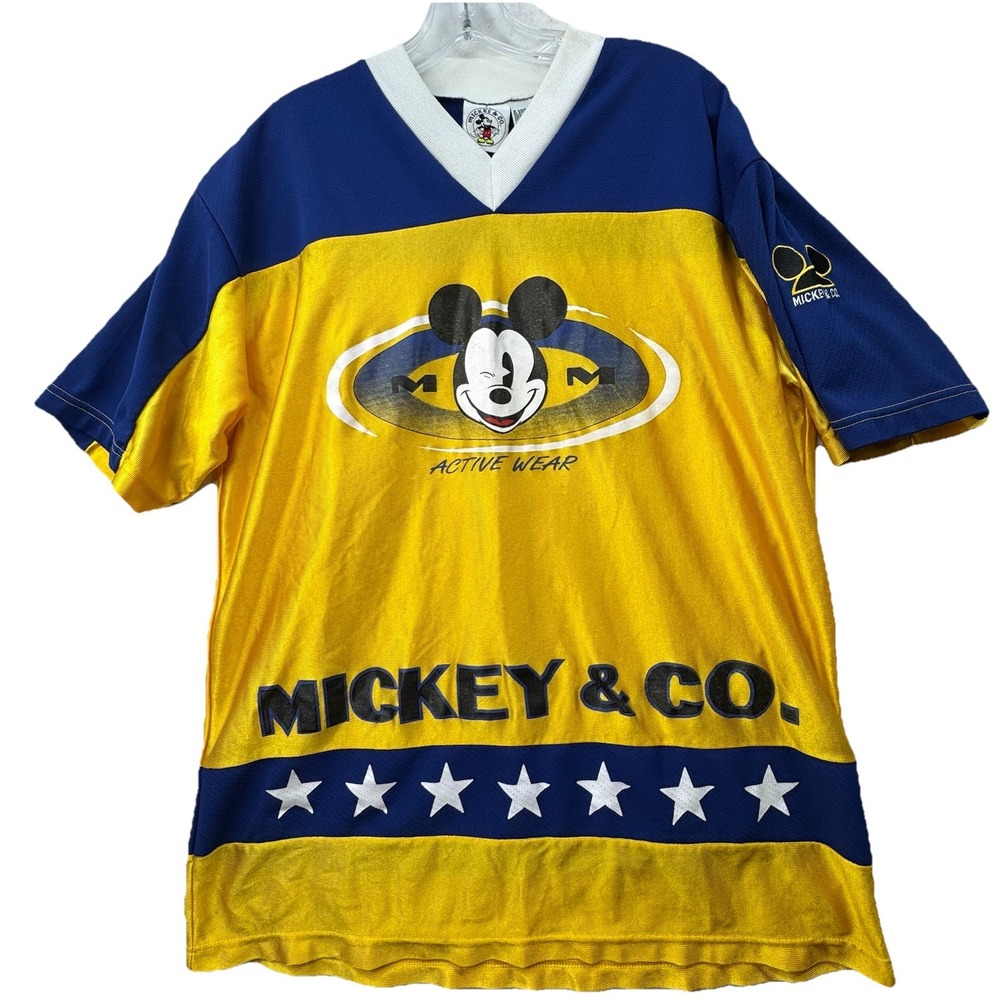 Vtg Disney Mickey & Co Sports Club Hockey Jersey Shirt Mens Large‎ Streetwear